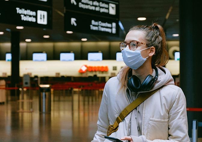 Woman Wearing Face Mask